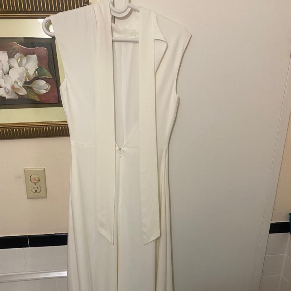 NWT REISS White Livvy Mock Neck Maxi Dress - UK 8/ US 4 - Picture 8 of 16